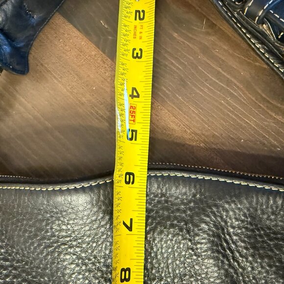 DOONEY & BOURKE  Zipper Pocket Sac Pebbled Black Purse Shoulder Bag - Picture 11 of 13